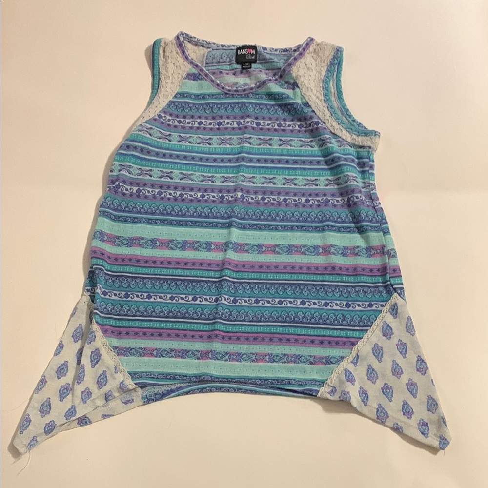Ransom Kids Tank Top - Blue and Purple Stripes
